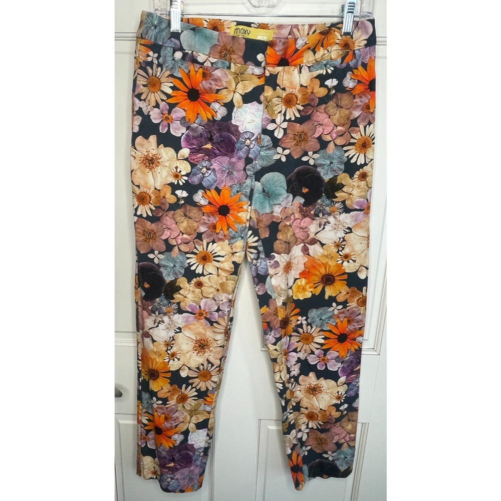 Anthropologie Maeve Moxy Collective Women's Boho Floral Ankle Pants Sz 6 70s